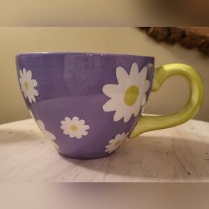 2003 Lady Jayne] Ltd Daisey Coffee Tee Jumbo Mug Cup 16 oz Purple White Green